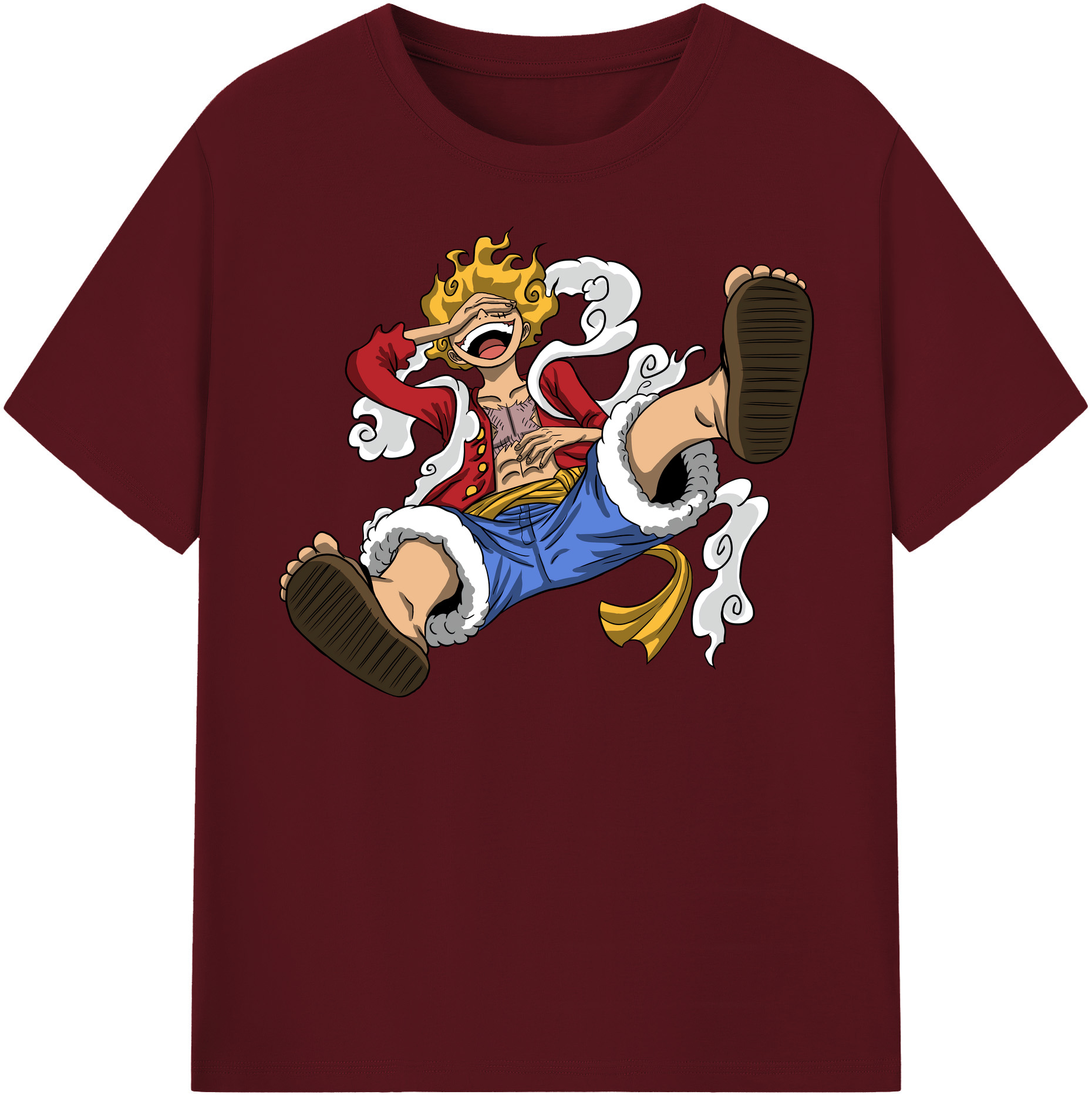 ワンピース モンキー・D・ルフィ ONE PIECE Monkey D. Luffy 綿100％半袖Tシャツ（フロントプリント）